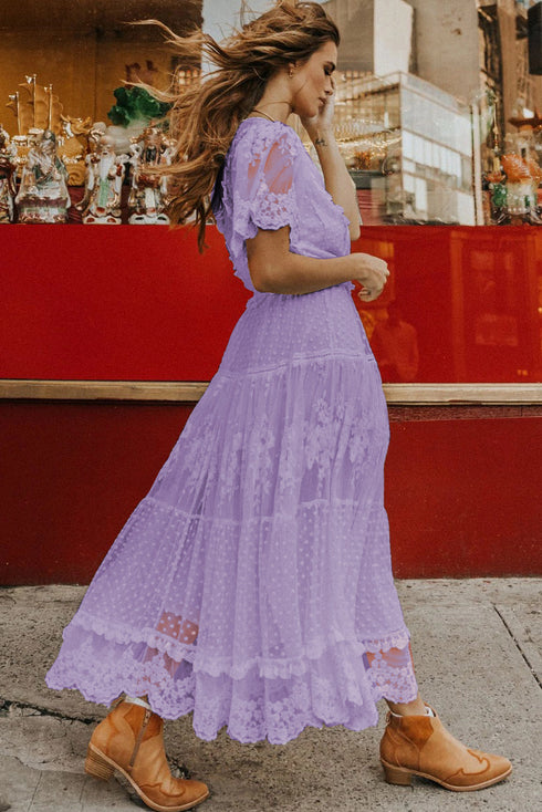 Luminous Dawn Lace Gown
